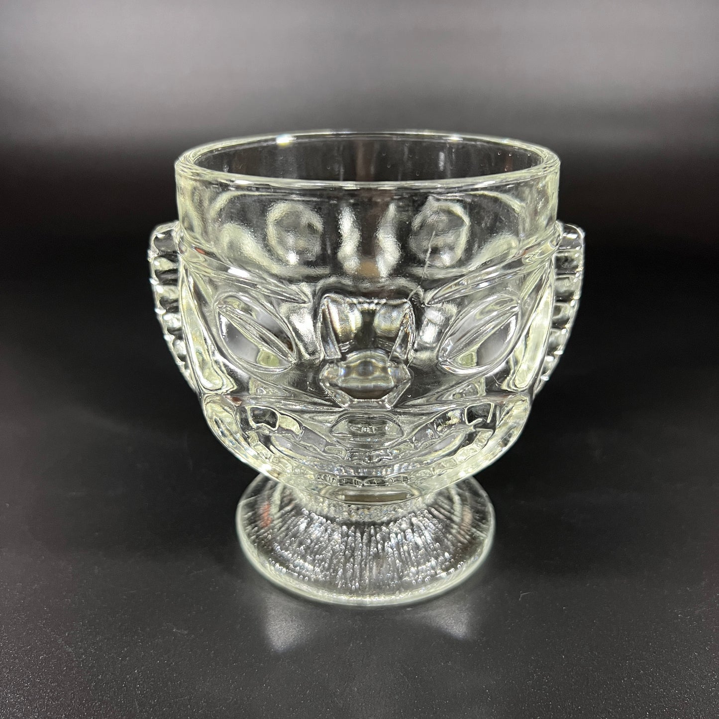 Indiana Glass Two-faced Tiki Drinking Glass