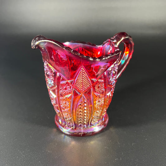 Indiana Red Carnival Glass Creamer