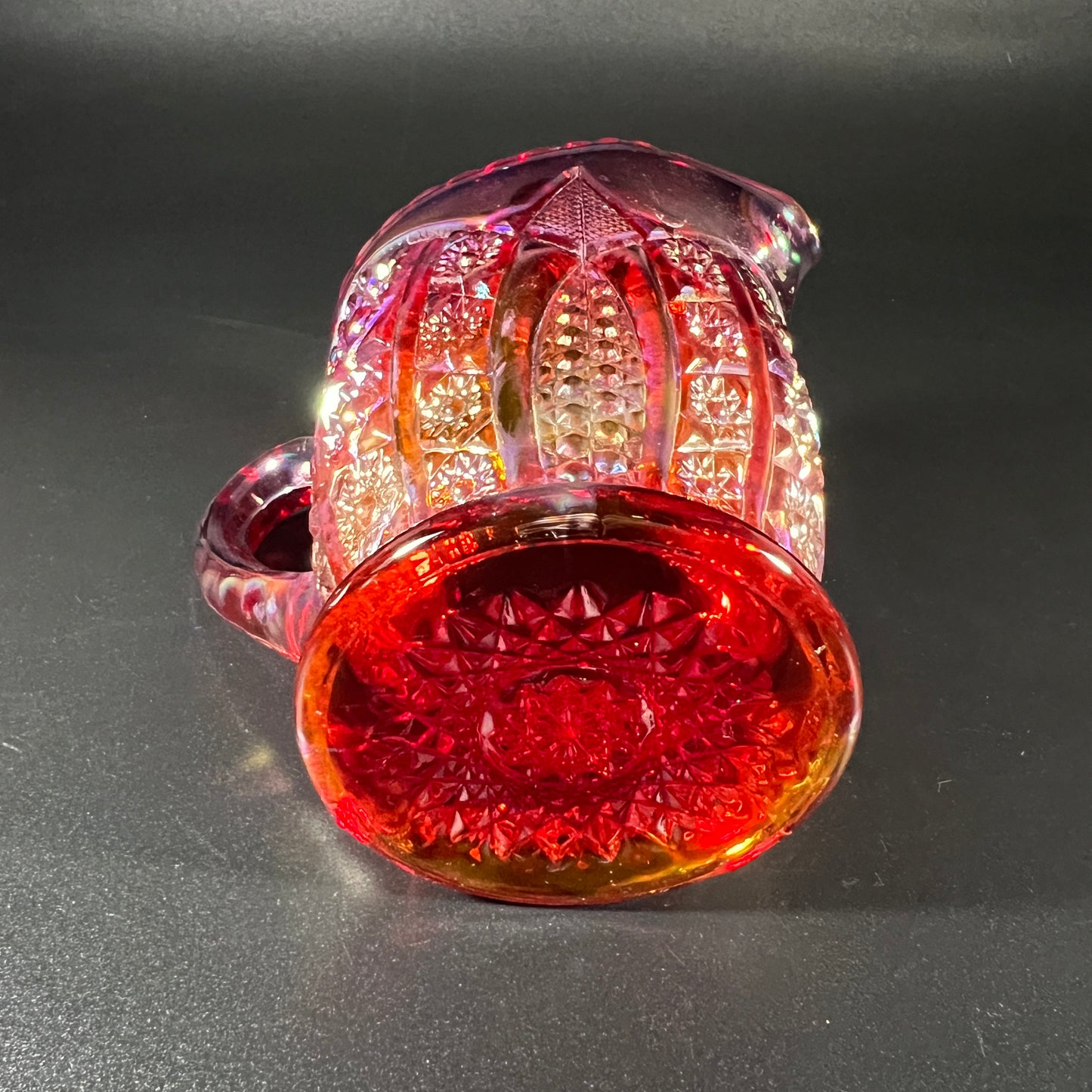 Indiana Red Carnival Glass Creamer