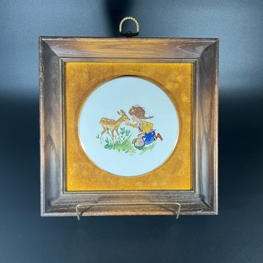 Vintage Child Trivet Picture