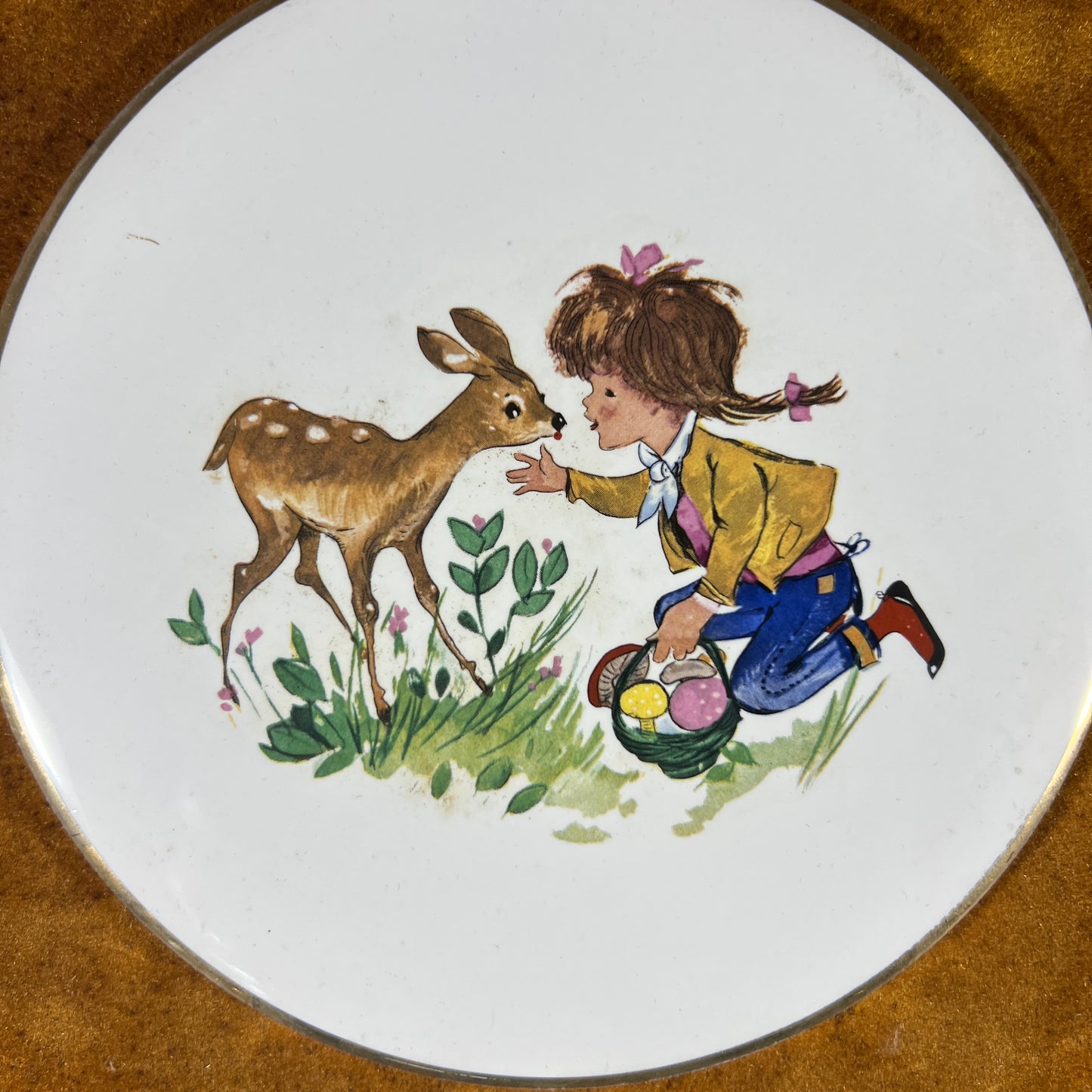 Vintage Child Trivet Picture
