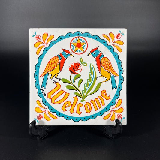 Ceramo Studio Birds Welcome Tile