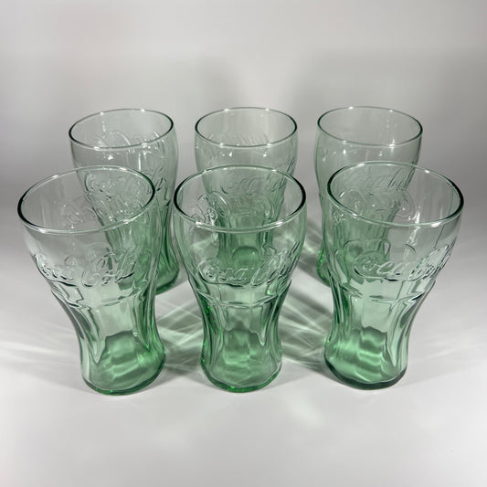 Green Coca-Cola Glass set of 6