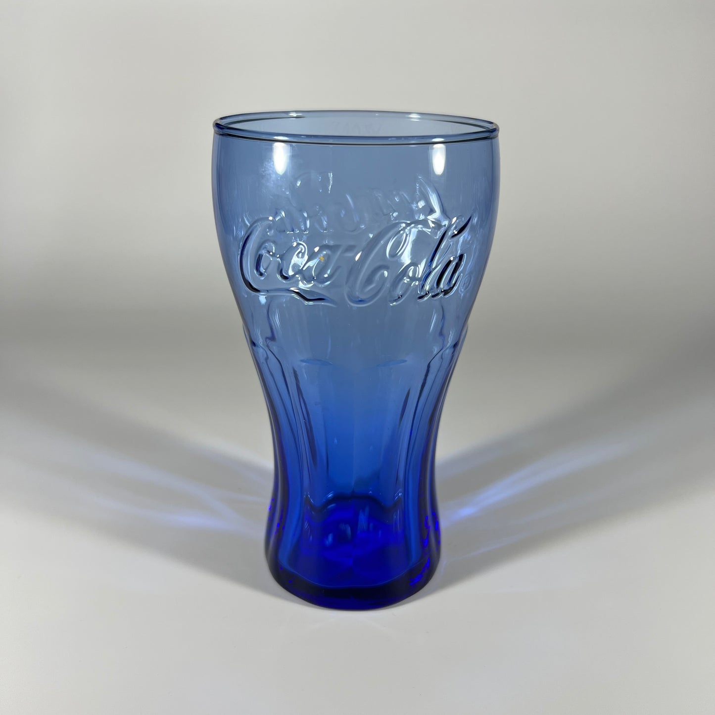 Blue Coca-Cola Glass