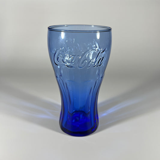 Blue Coca-Cola Glass