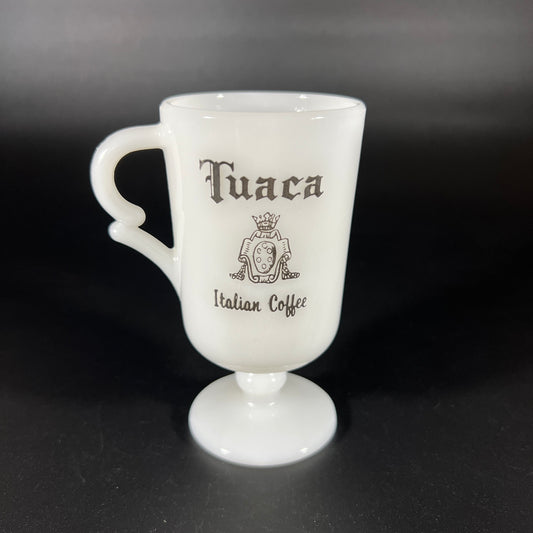 Tuaca Pedestal Milk Glass Mug