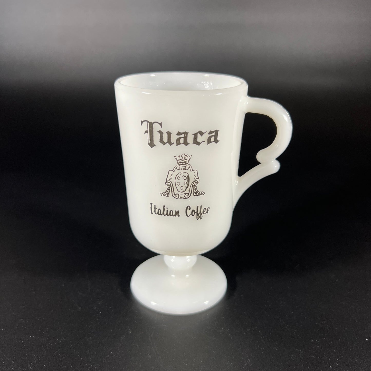 Tuaca Pedestal Milk Glass Mug