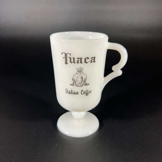 Tuaca Pedestal Milk Glass Mug