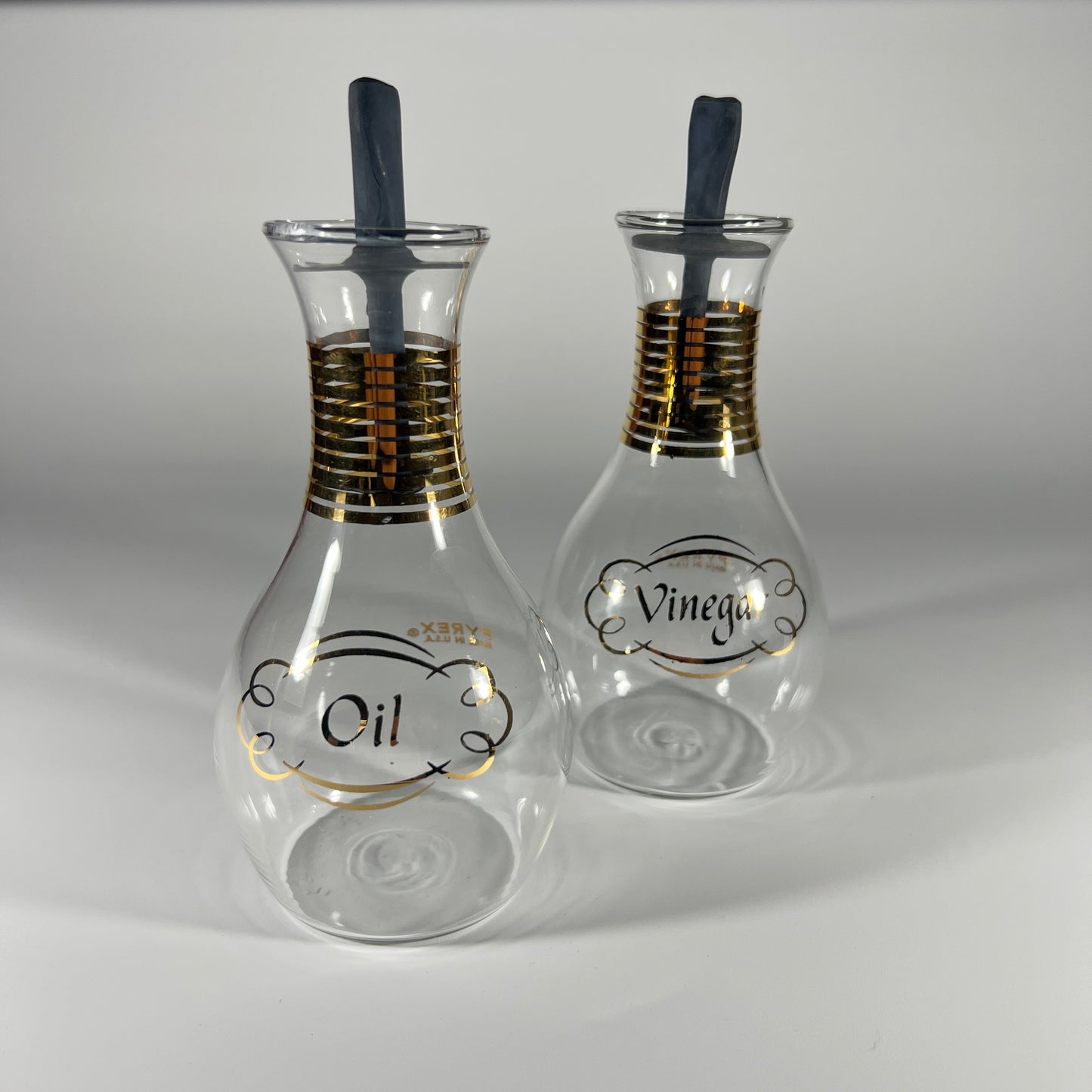 Vintage Pyrex Oil and Vinegar Cruets Set