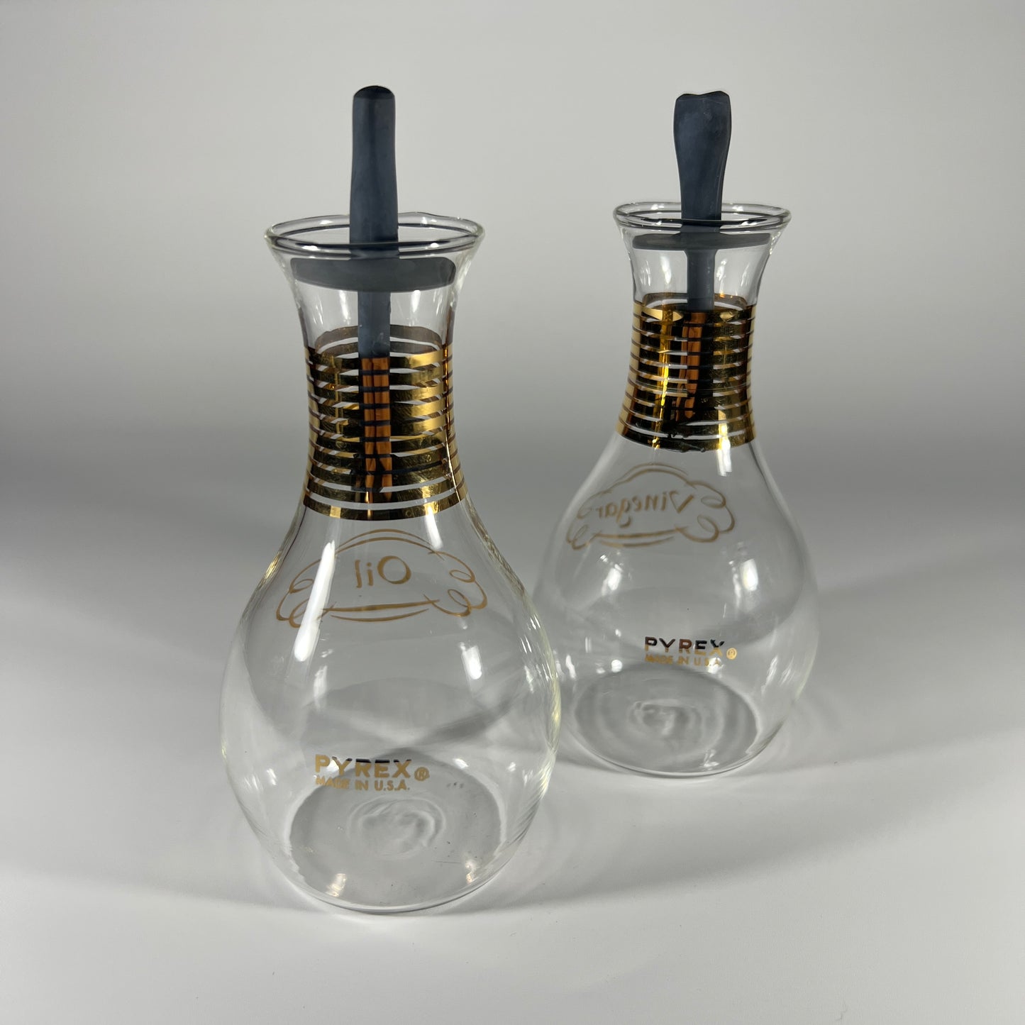 Vintage Pyrex Oil and Vinegar Cruets Set