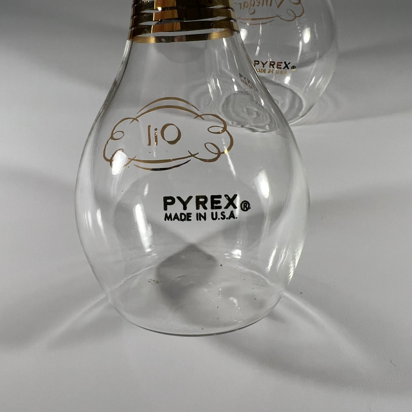 Vintage Pyrex Oil and Vinegar Cruets Set