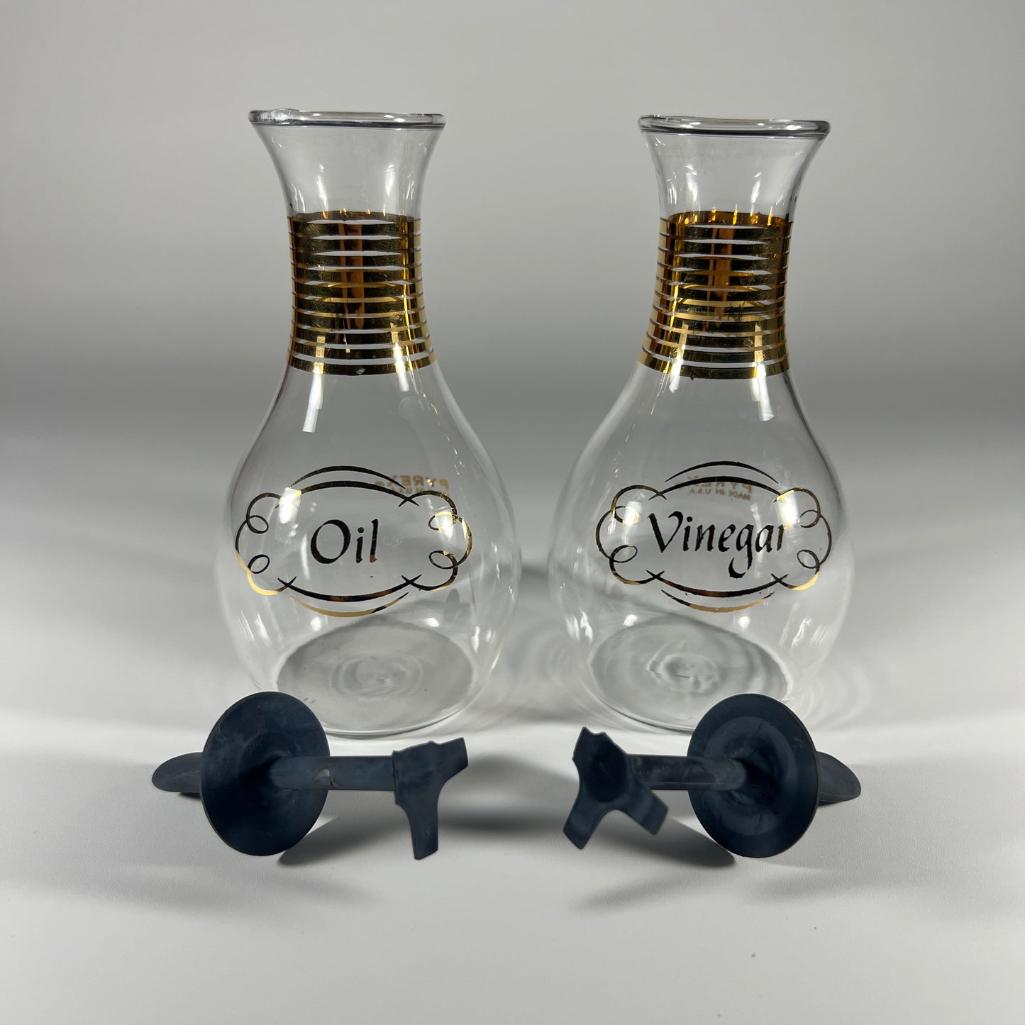 Vintage Pyrex Oil and Vinegar Cruets Set