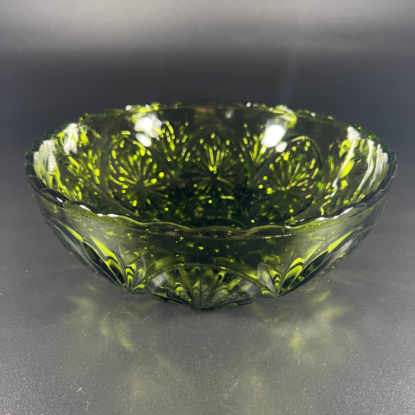 Anchor Hocking Green Glass Bowl