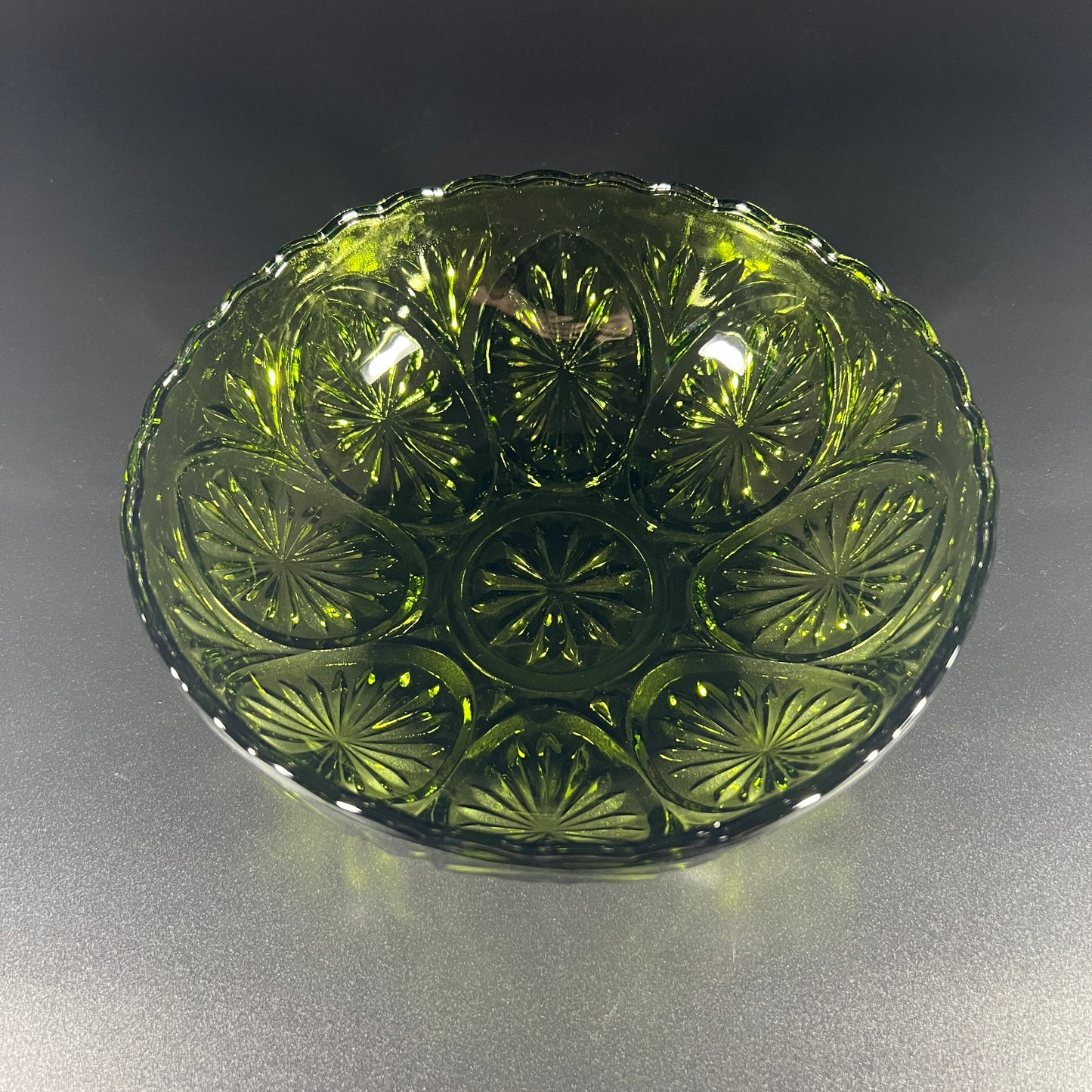 Anchor Hocking Green Glass Bowl