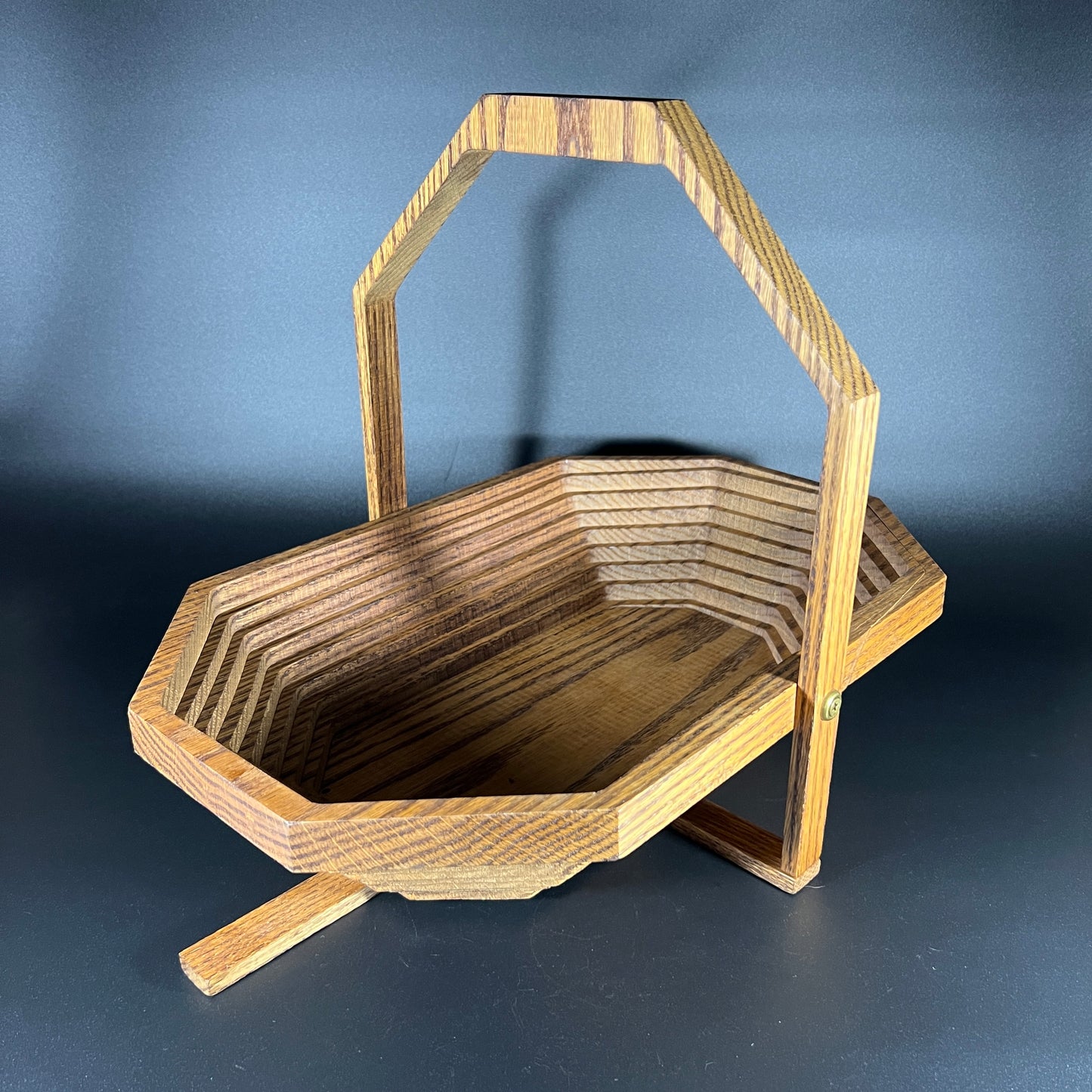 Wood Oval Collapsible Bowl