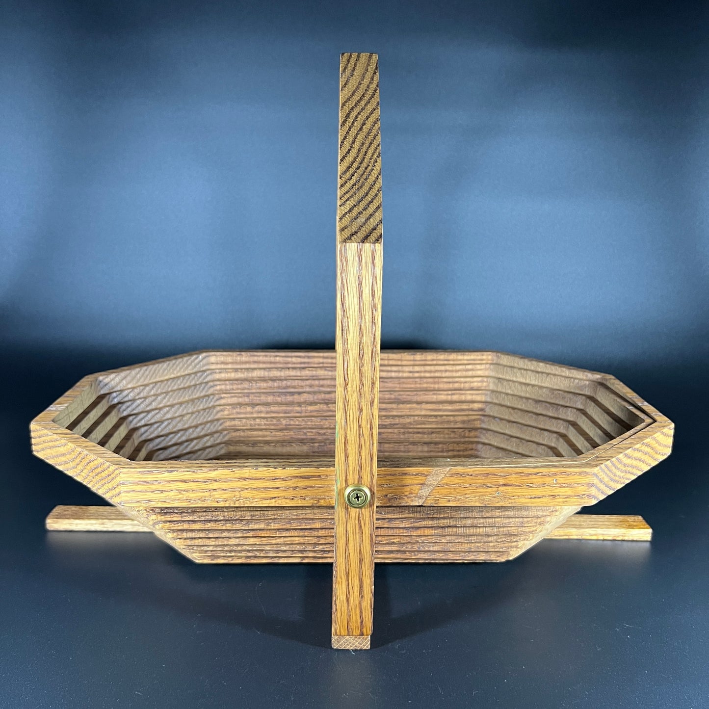 Wood Oval Collapsible Bowl