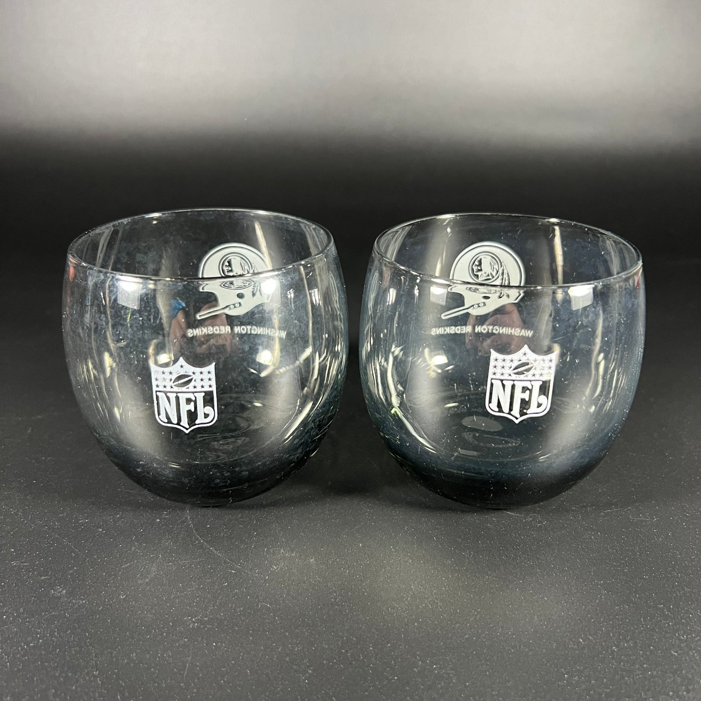 Washington Redskins Smoked Gray Rocks Glass Set