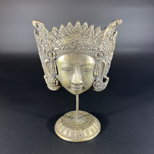 Brass Buddhist Figure Head