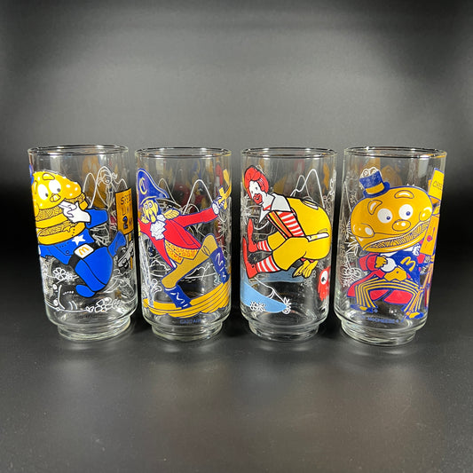 1977 McDonald's Promotional Glass Set - Featuring Ronald McDonald & Friends