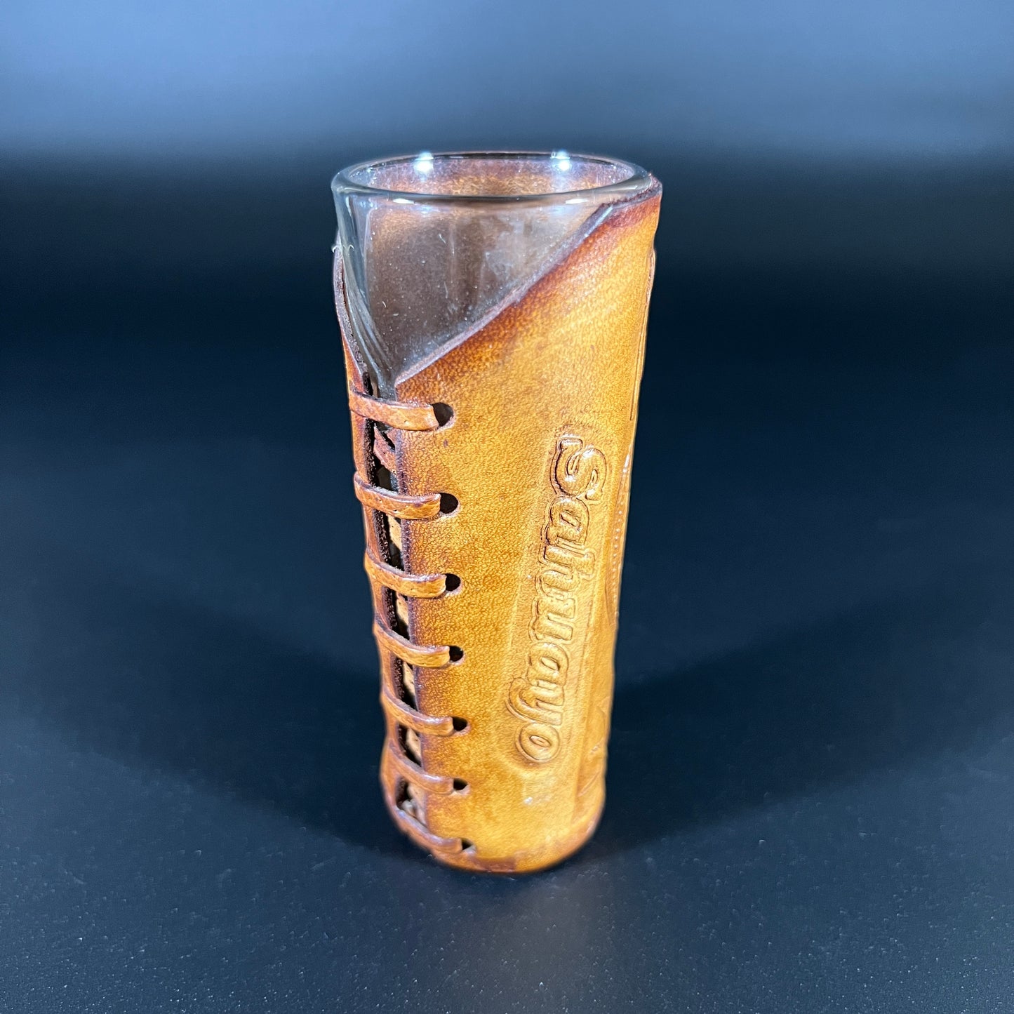 Mexican Leather Covered Shot Glass