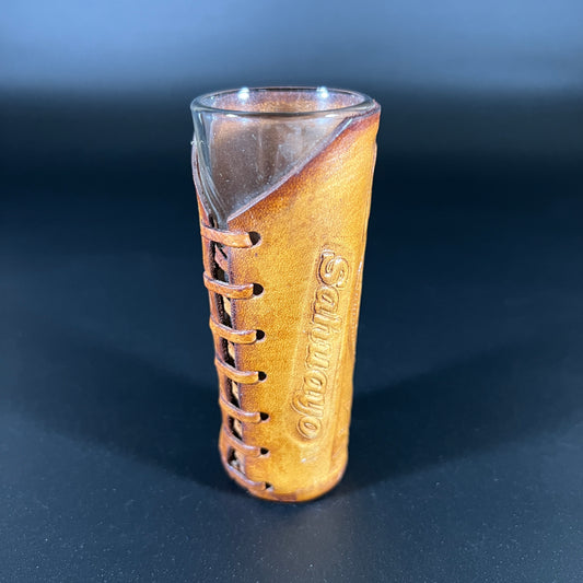 Mexican Leather Covered Shot Glass