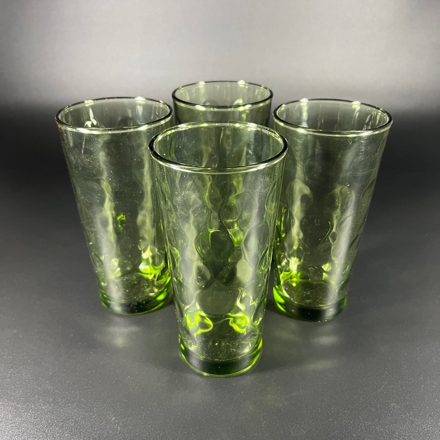 Set of 4 Eldorado Green Glasses by Hazel-Atlas