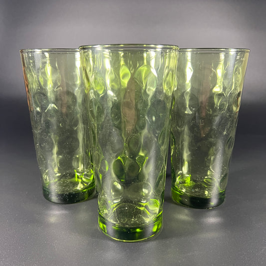Set of 4 Eldorado Green Glasses by Hazel-Atlas