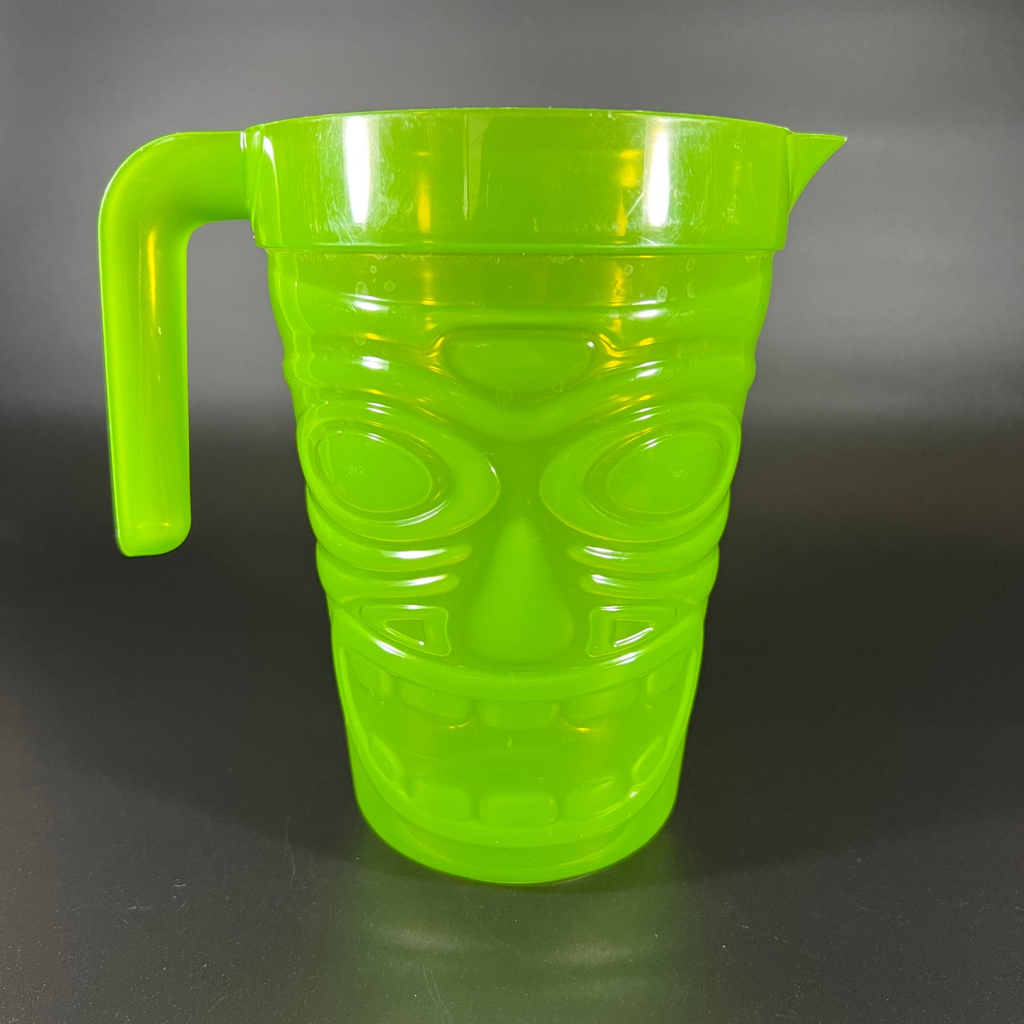 Green Plastic Tiki Pitcher