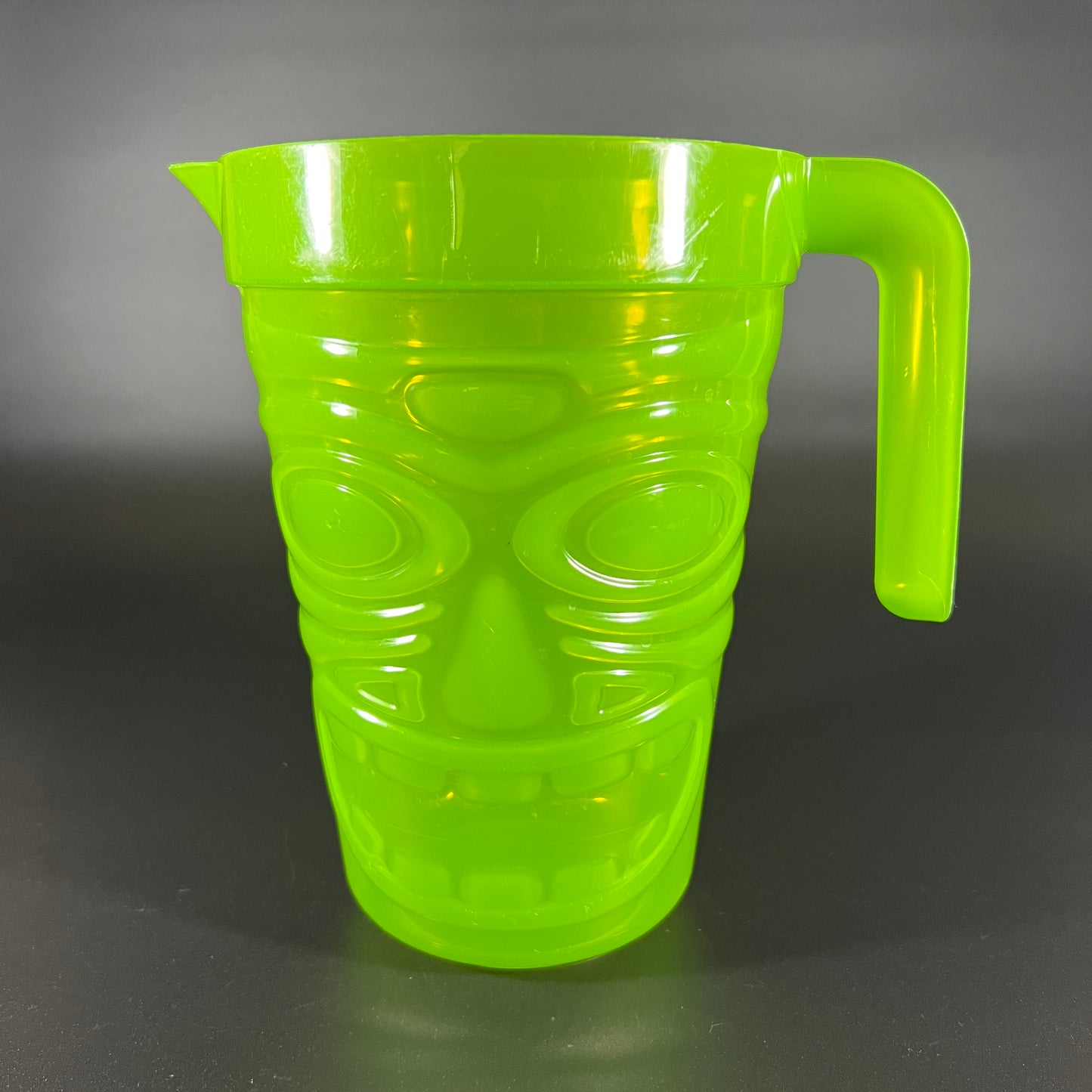 Green Plastic Tiki Pitcher