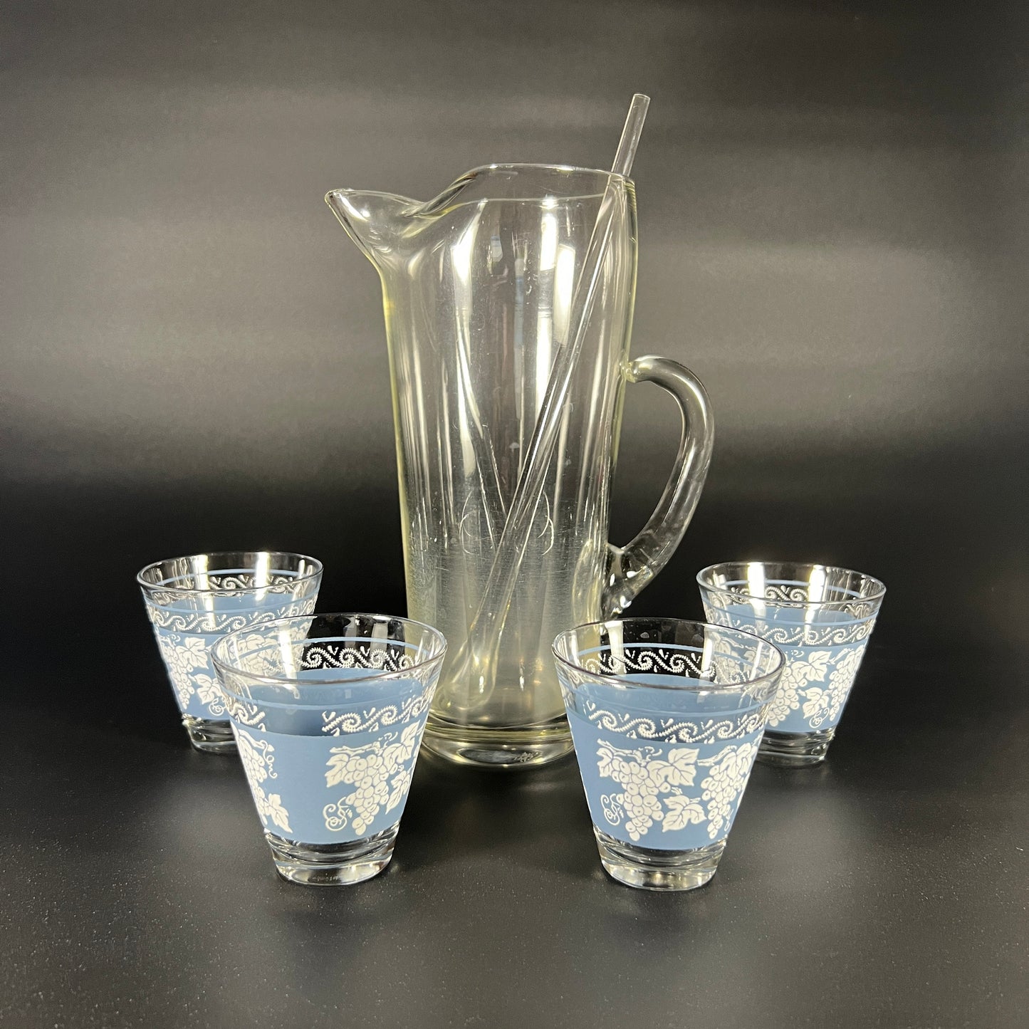 Hazel Atlas Cocktail Glass & Pitcher Set