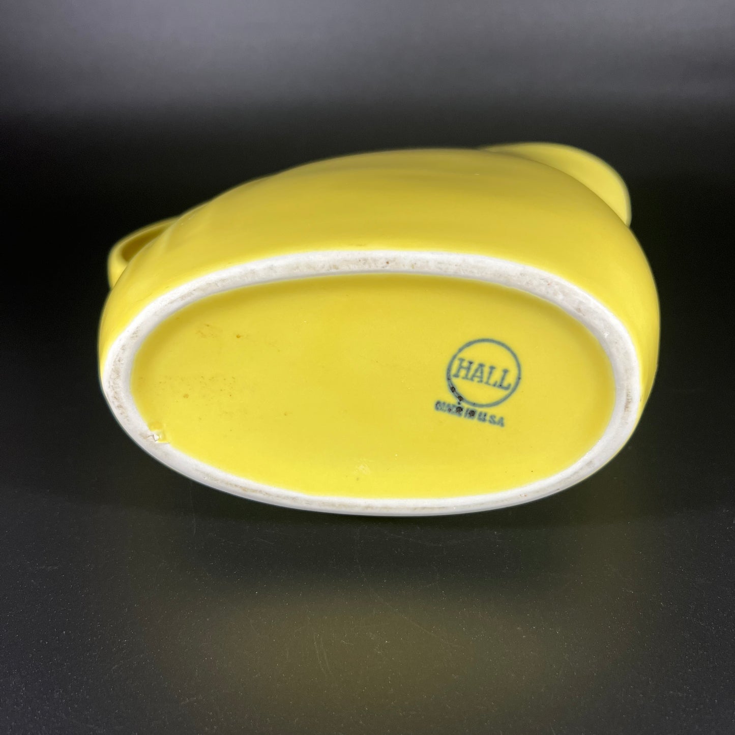 Vintage Hall USA Yellow Glazed Ceramic Pitcher
