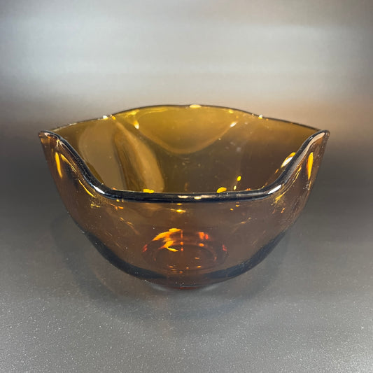 Anchor Hocking Glass Amber Large Bowl