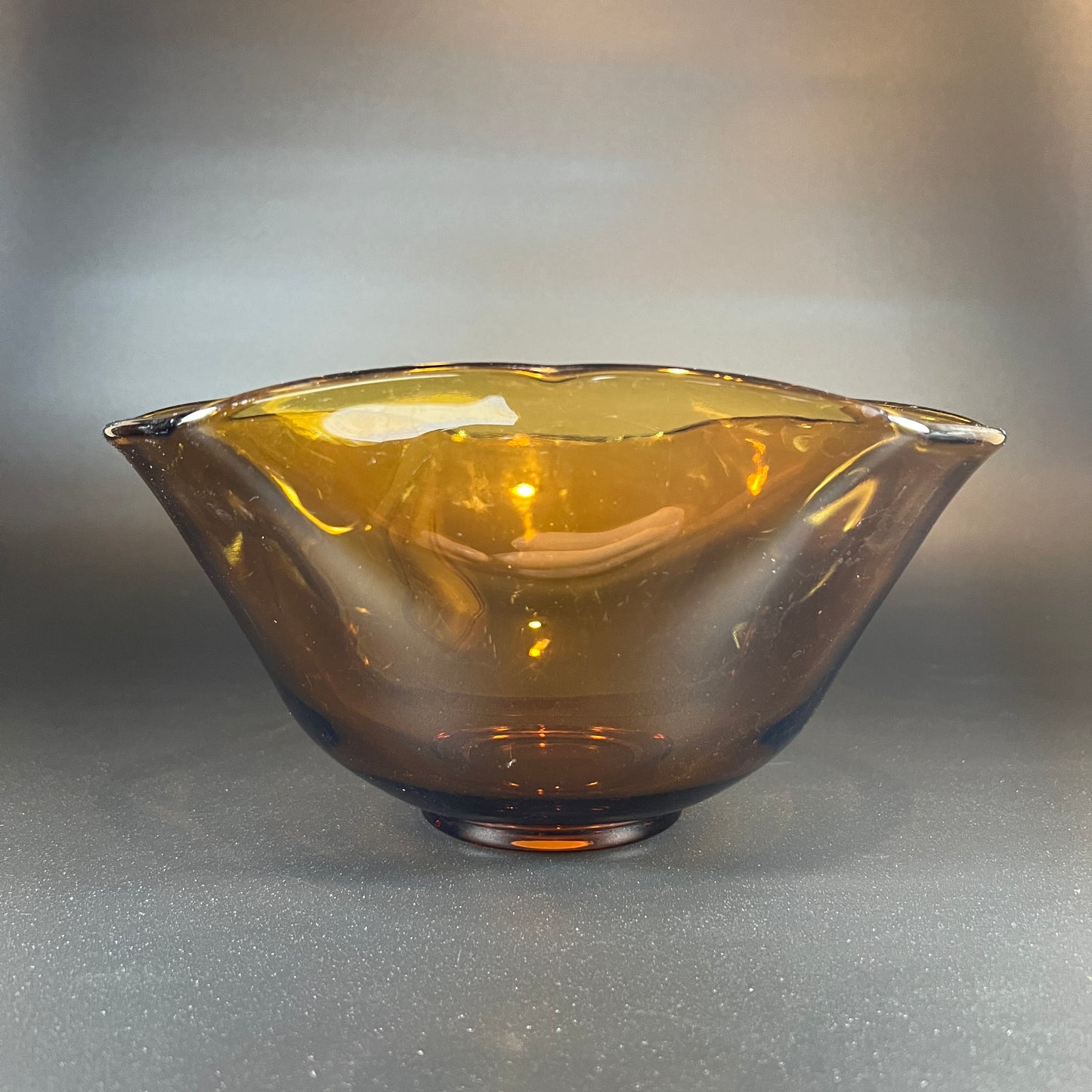 Anchor Hocking Glass Amber Large Bowl
