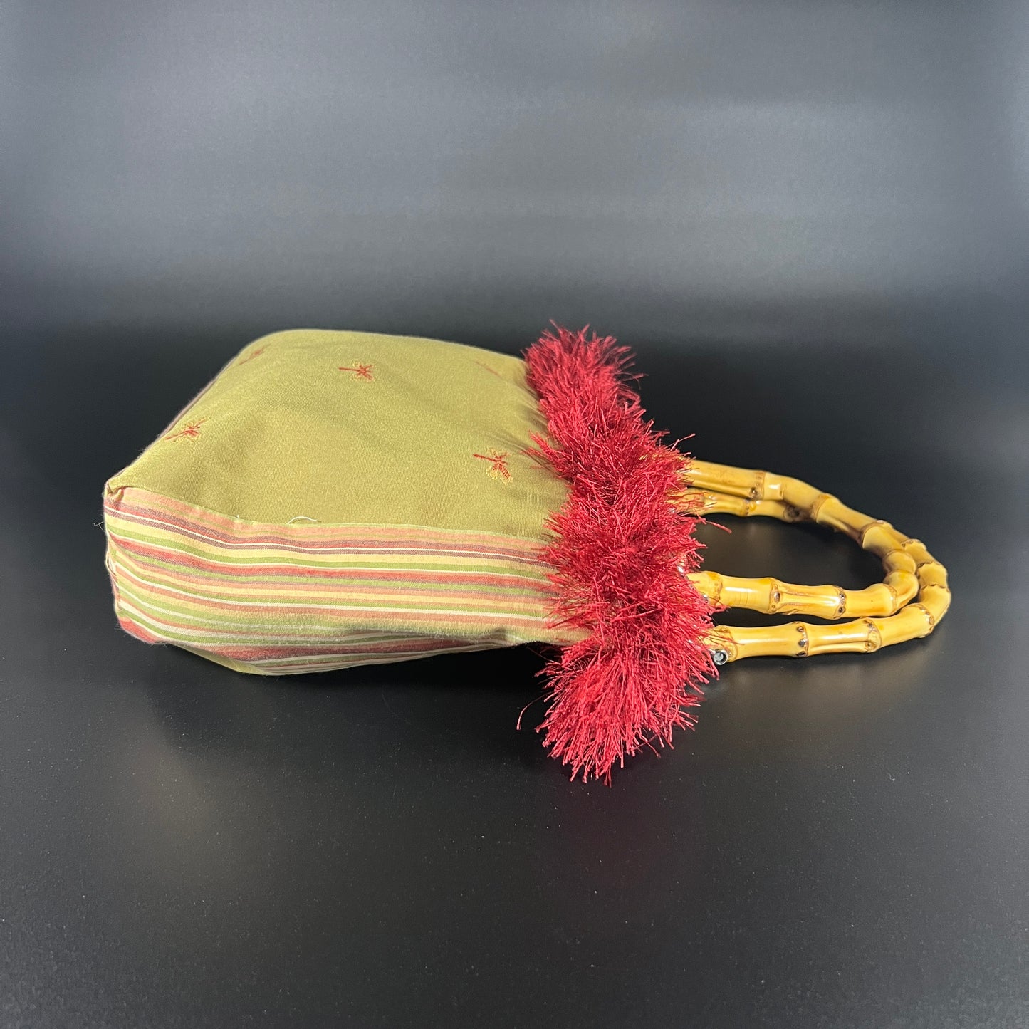 Dragonfly Bamboo Handle Purse