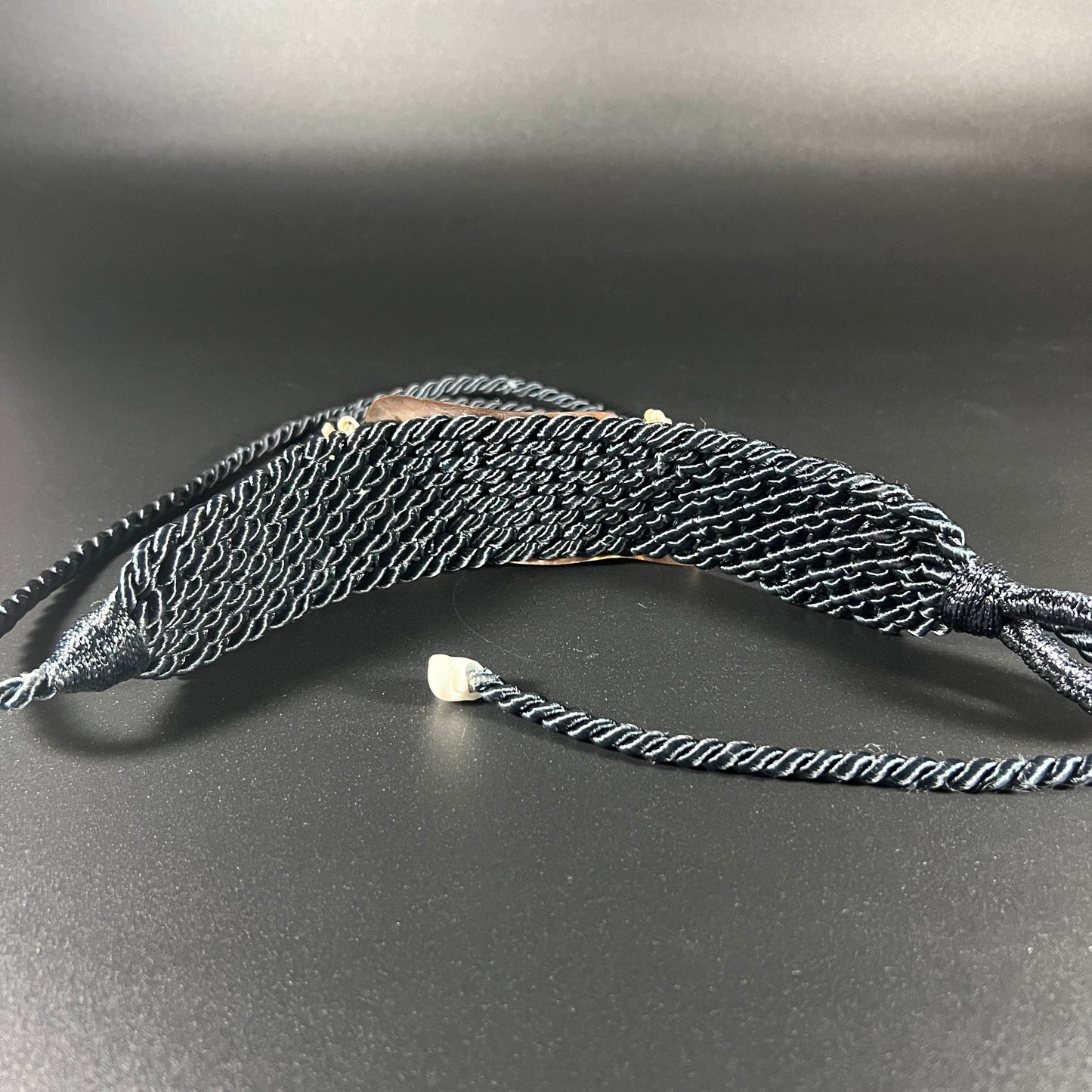 Mother of Pearl Sea Shell Satin Rope Tie Belt