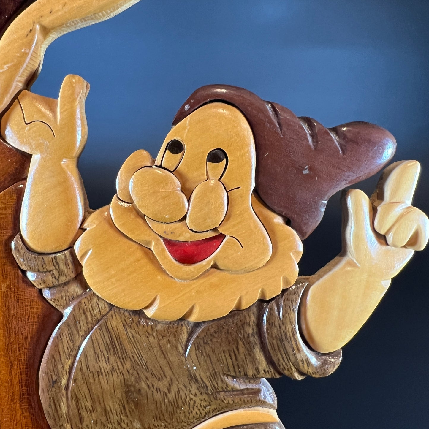 Vintage Disney Snow White with Doc Woodcut Plaque