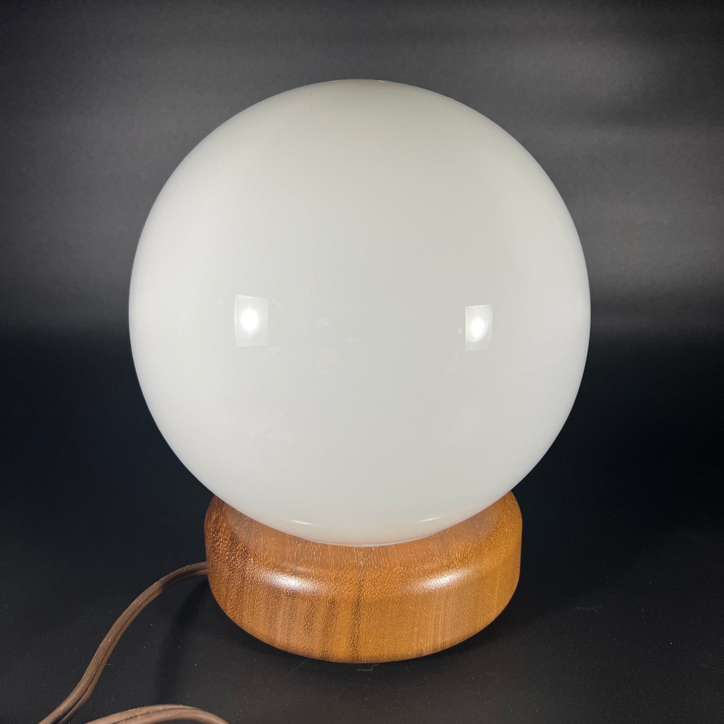 Vintage MCM Globe Lamp Pair
