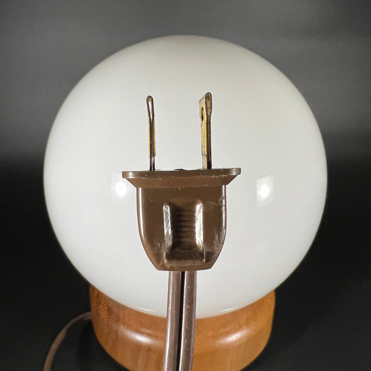 Vintage MCM Globe Lamp Pair