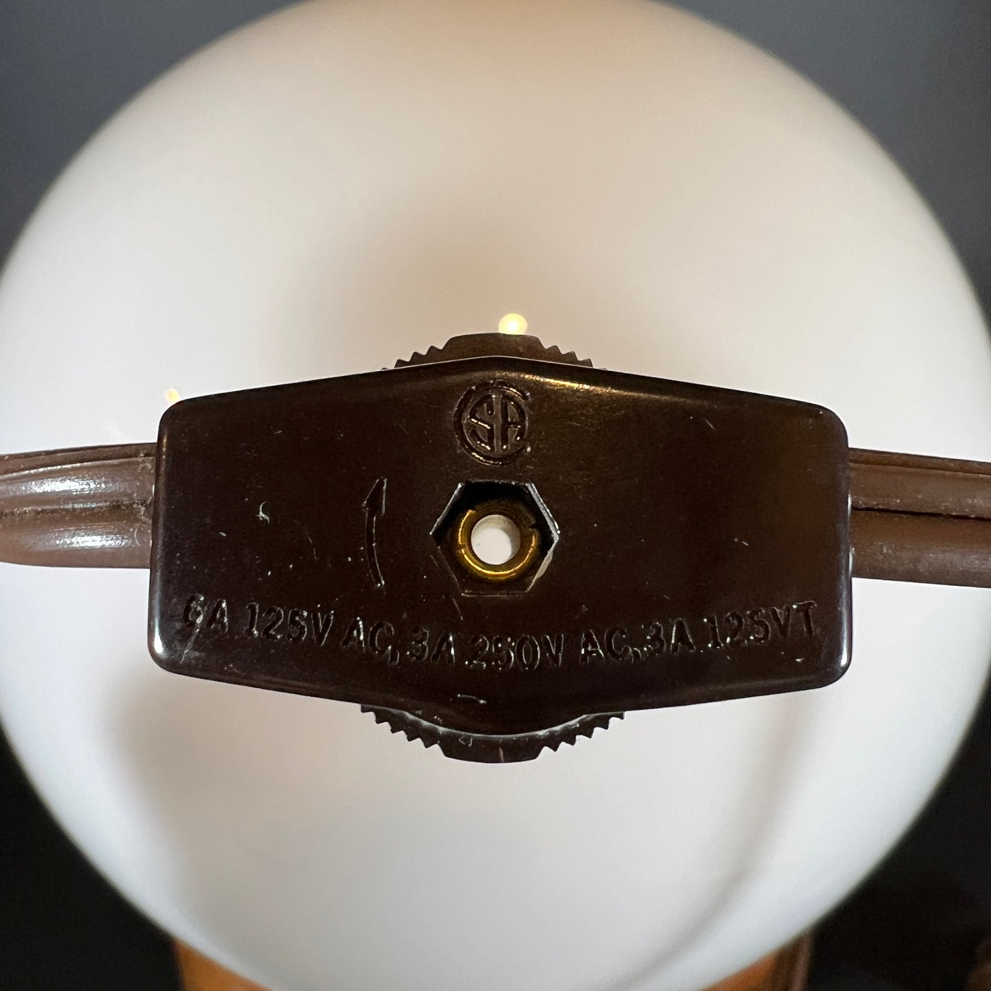 Vintage MCM Globe Lamp Pair