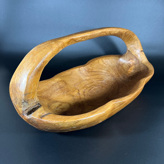 Wood Bowl with Handle