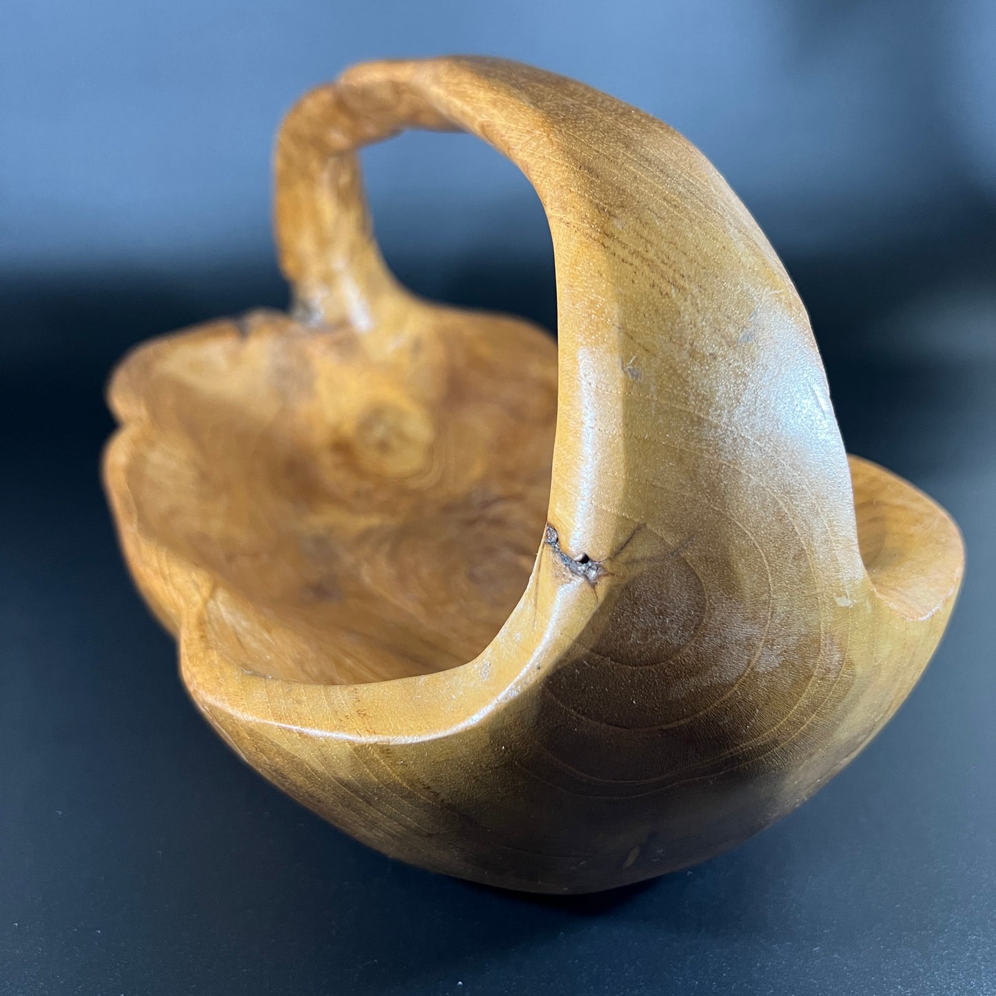 Wood Bowl with Handle
