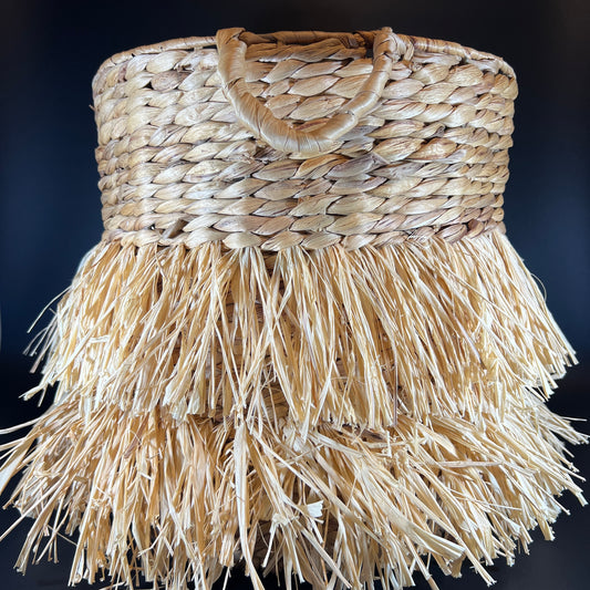 Basket with Grass Skirt