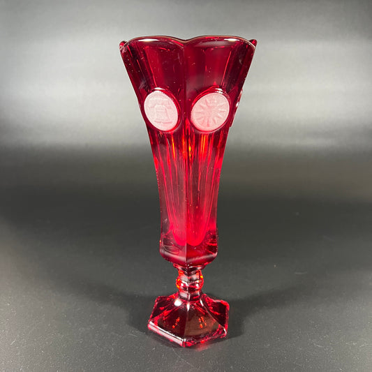 Fostoria Ruby Red Coin Vase