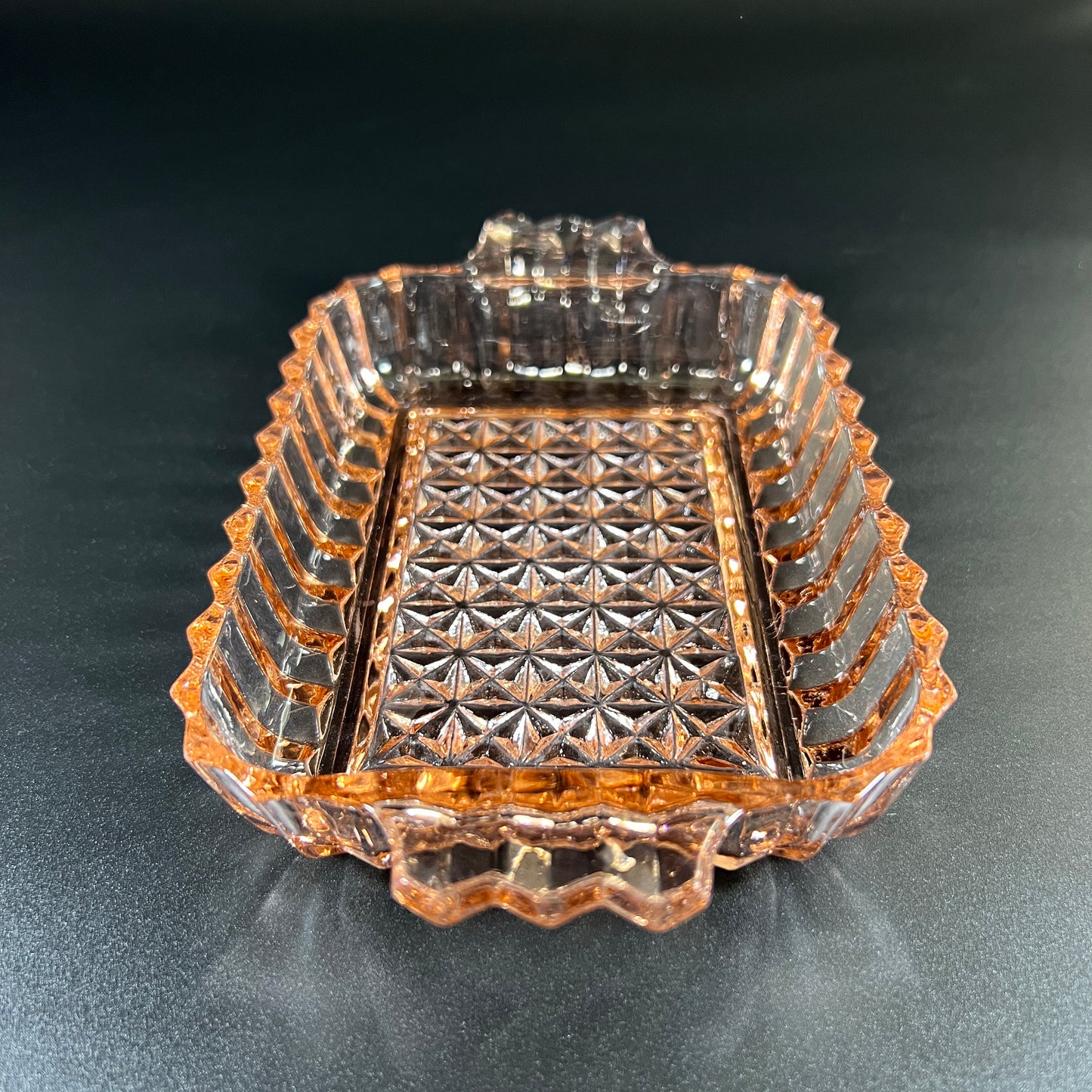 Jeanette Glass Co. Pink Depression Glass Trinket Tray