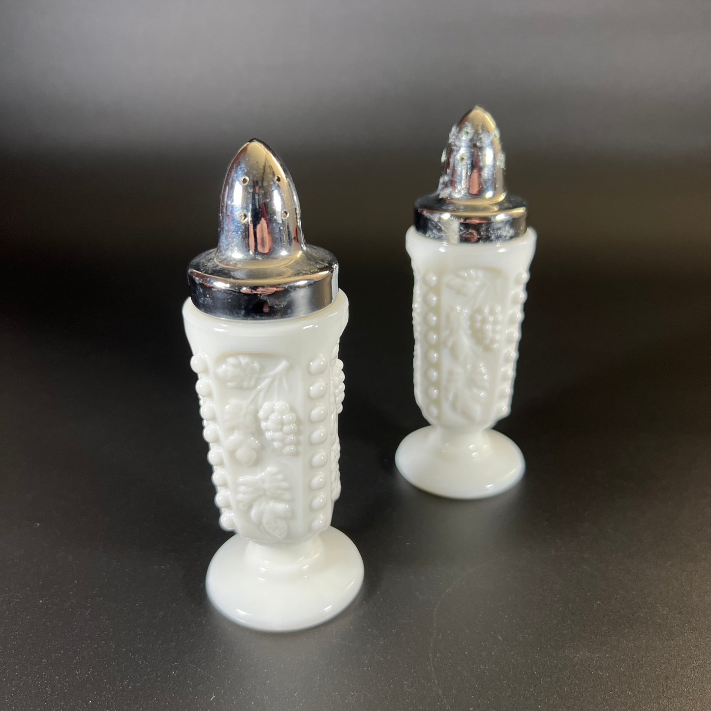 Milk Glass Salt & Pepper Shakers