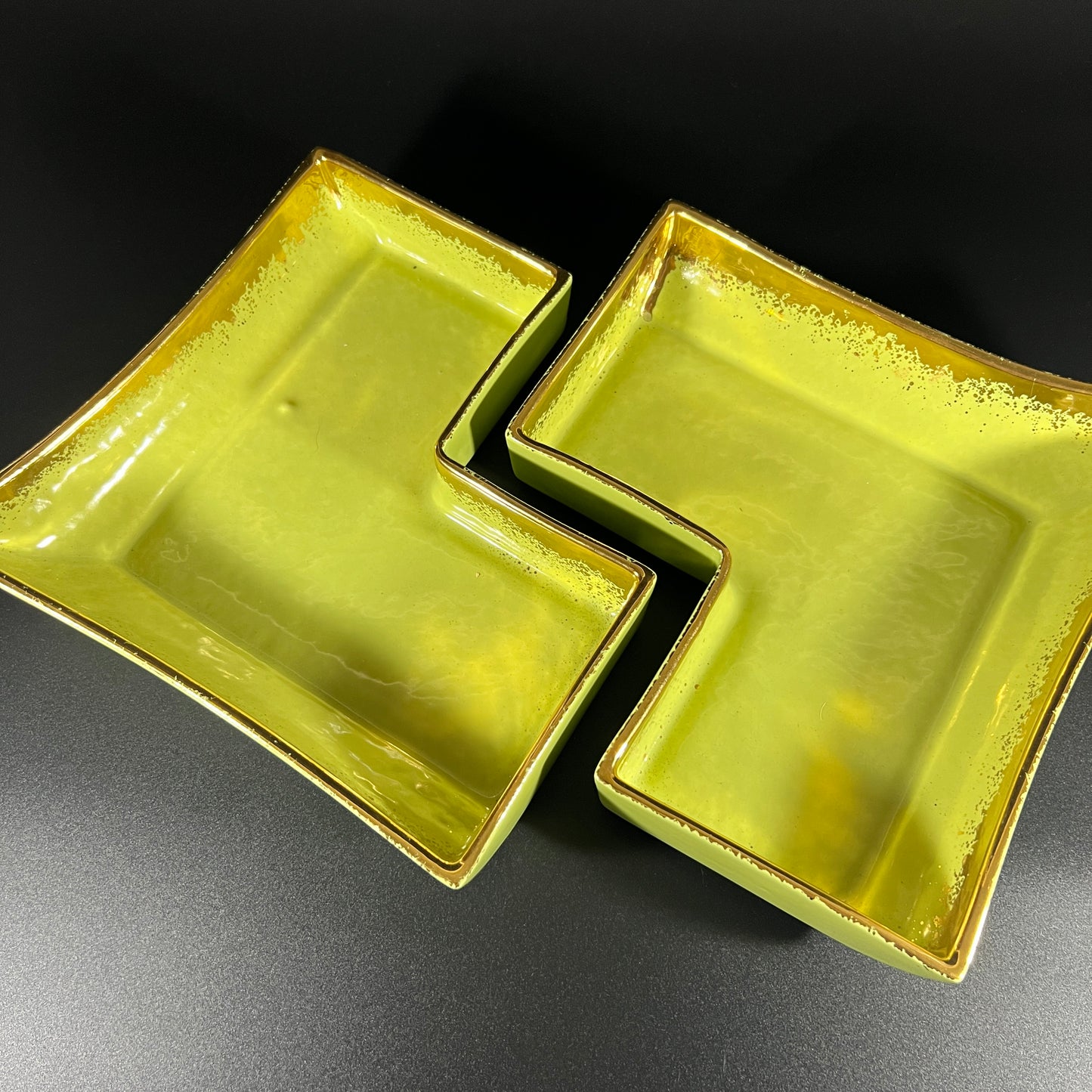 MCM Asian Style Serving Set with Gold Edge