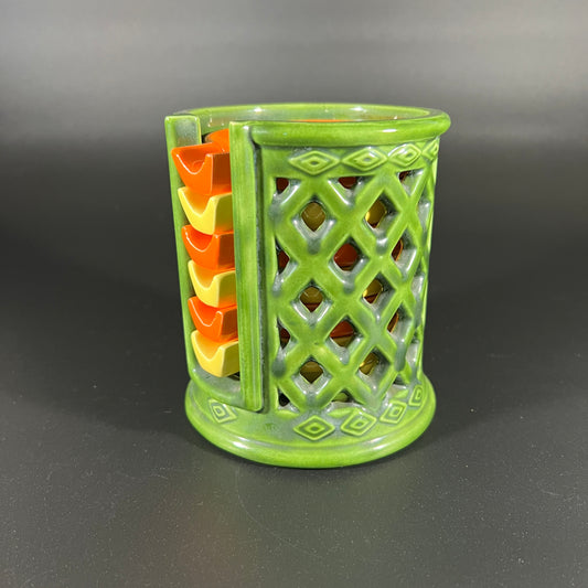Vintage Ashtray Caddy with 6 Ashtrays