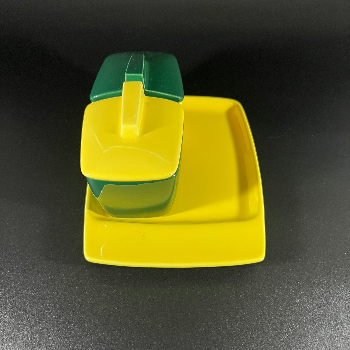 Franciscan Ware Green and Yellow Condiment Sets