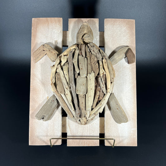 Nautical Driftwood Turtle Art
