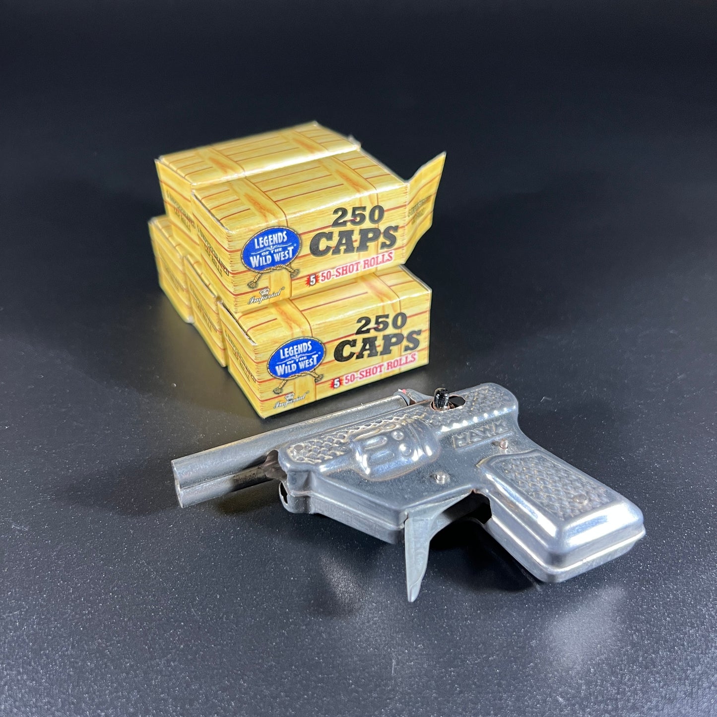 1953 Hawk Tin Cap Gun with Caps